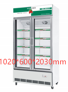 Double-door refrigeration and preservation cabinet, vertical supermarket beverage display cabinet, commercial cold cabinet, 1020*600*2030mm detail image 3