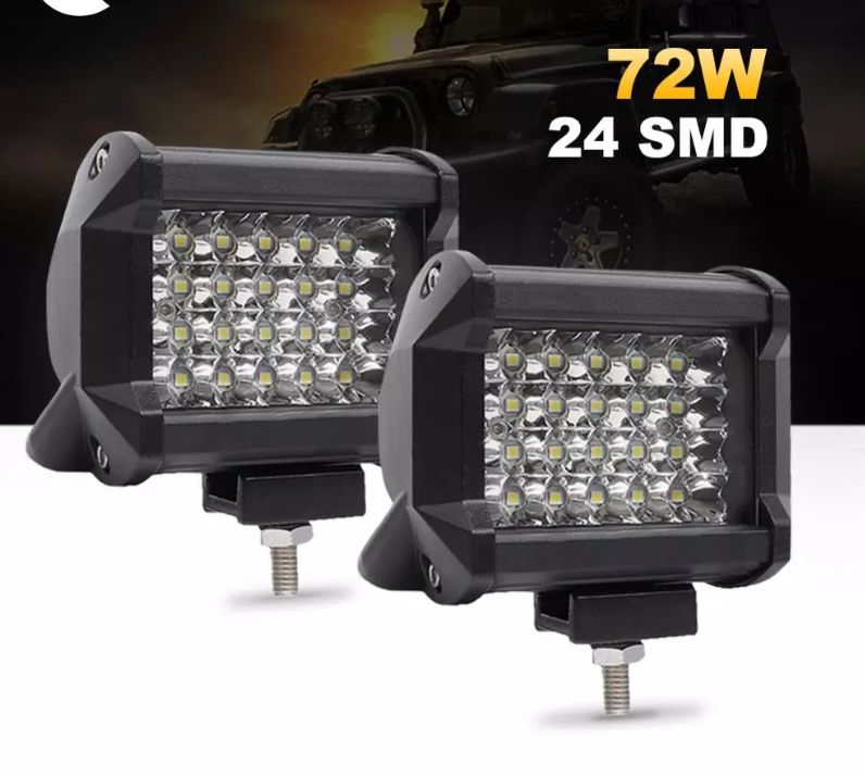 72W Car lights 12-36V JEEP Front lighting Aluminum alloy modified headlight spotlights