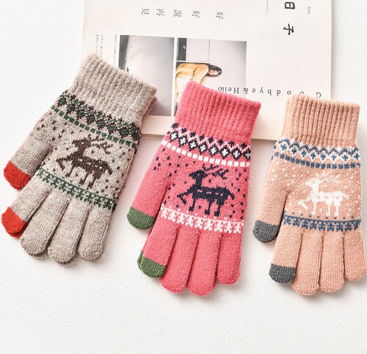 Simple and fashionable fitness full-finger gloves suitable for both men and women to wear for exercise. Jacquard deer best-selling breathable gloves