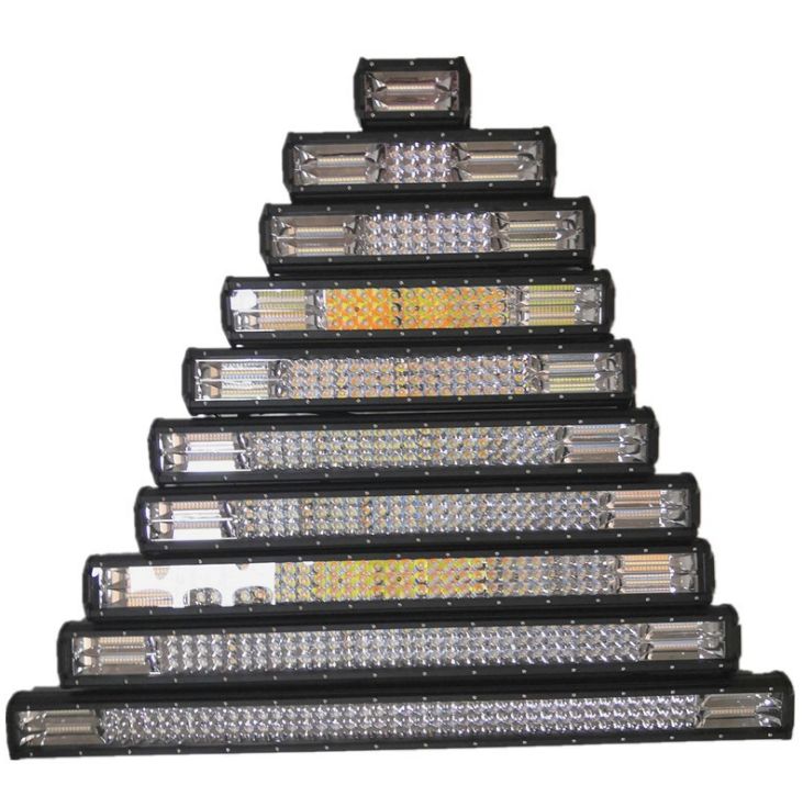 Two-color strip car light 12-60V aluminum alloy suv truck front lighting retrofit strip light