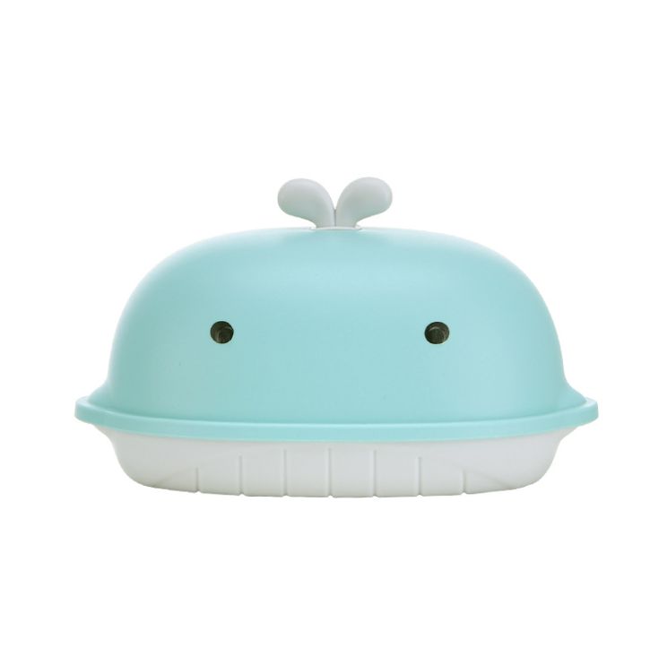 Fashion creative whale shaped soap box without perforating water soap box Application Scenario