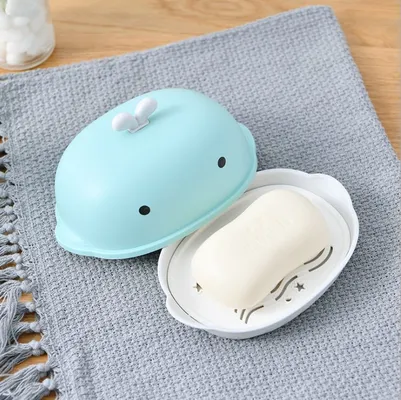 Fashion creative whale shaped soap box without perforating water soap box thumbnail