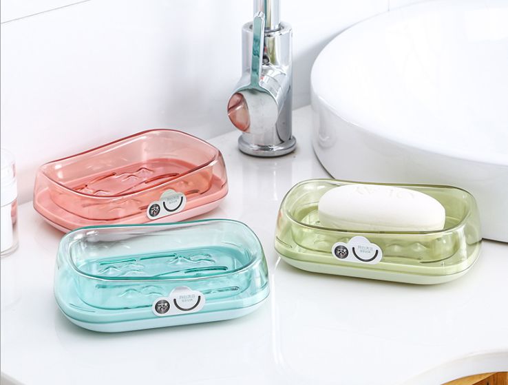 约时尚浴室香皂盒 简约纯色沥水肥皂盒