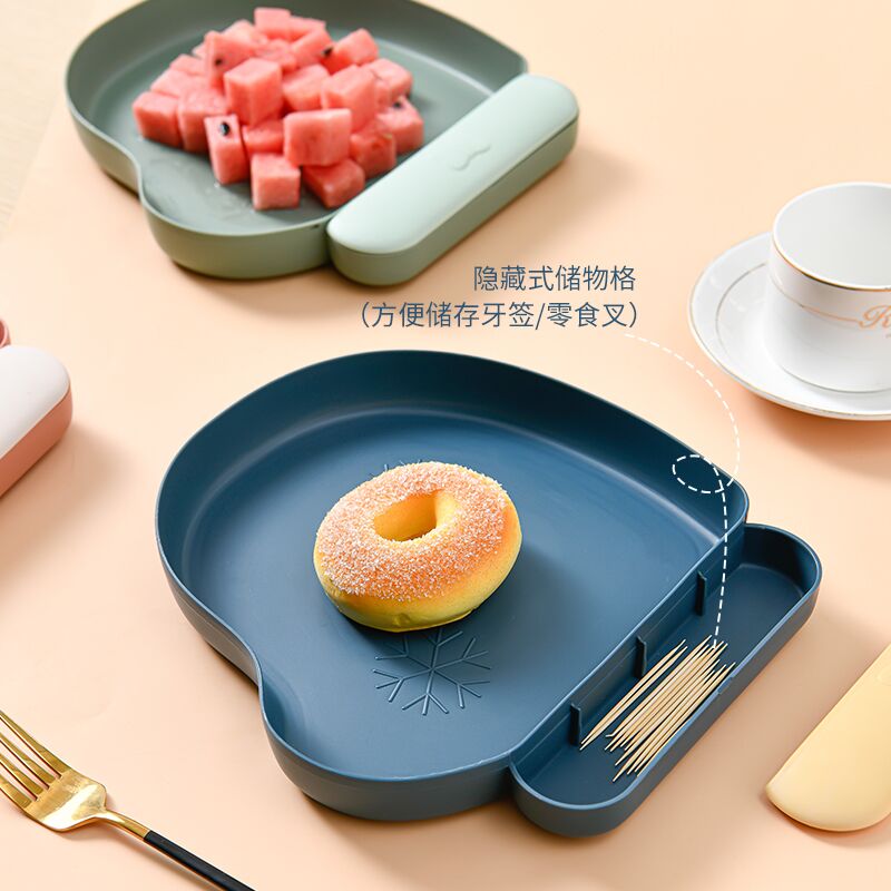 Creative glove-shaped fruit plate, European-style home living room dried fruit plate, sunflower seed snack candy fruit plate, plastic plate 22T36, glove-shaped plate Item Picture