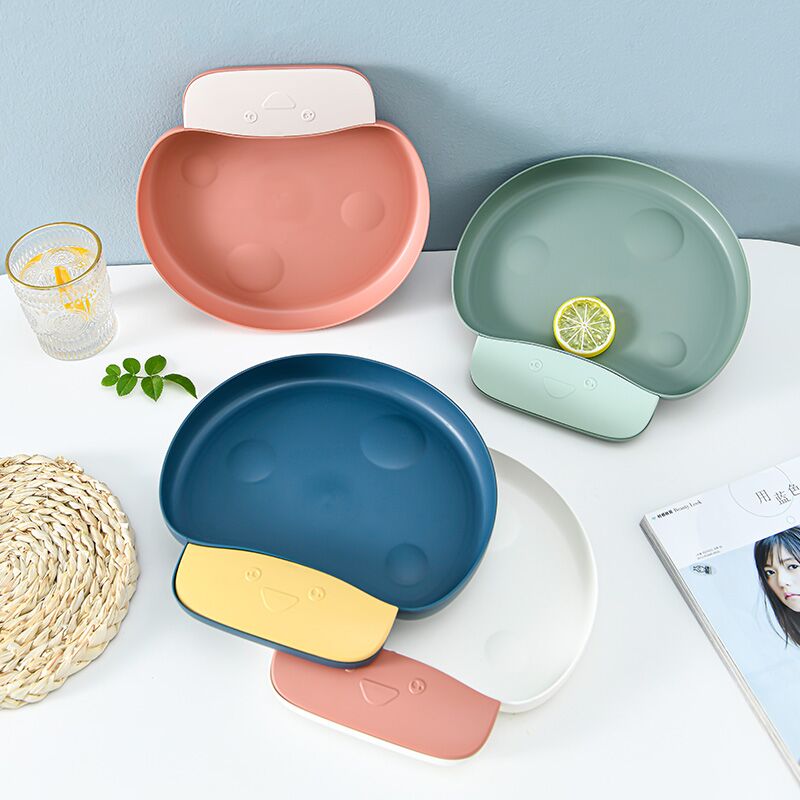 Creative fruit-shaped fruit plate, European-style home living room dried fruit plate, sunflower seed snack candy fruit plate, plastic plate 22T36, mushroom dried fruit plate full figure