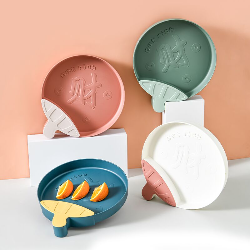 "Prosperity dried fruit plate, plastic fruit plate, New Year snack plate, melon seed box, home plate, simple and modern. Item Picture