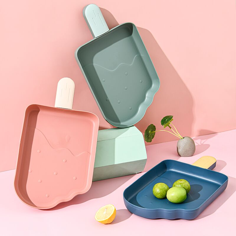 冰淇淋塑料果盘北欧风家用现代客厅果碟创意小吃甜品蛋糕干果盘22T36003详情1