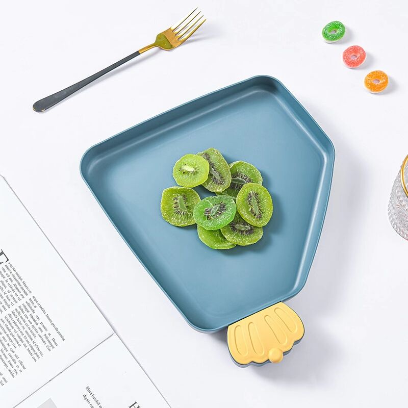 Creative diamond-shaped fruit plate, European-style home living room dried fruit plate, sunflower seed snack candy fruit plate, plastic plate 22T, 36 brick and stone plate details Picture
