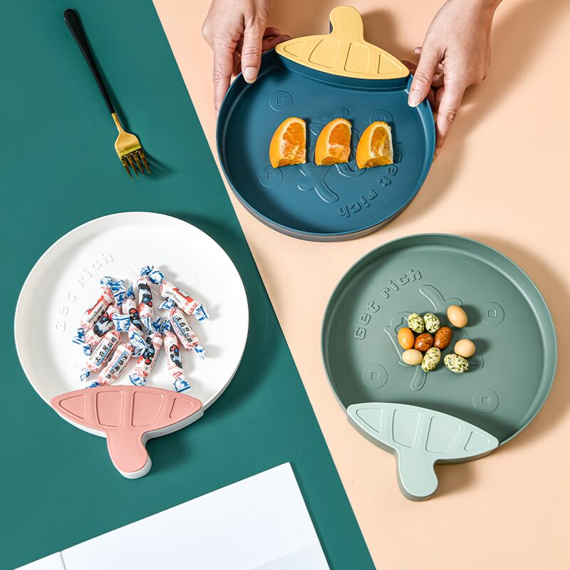 "Prosperity dried fruit plate, plastic fruit plate, New Year snack plate, melon seed box, home plate, simple and modern. details Picture