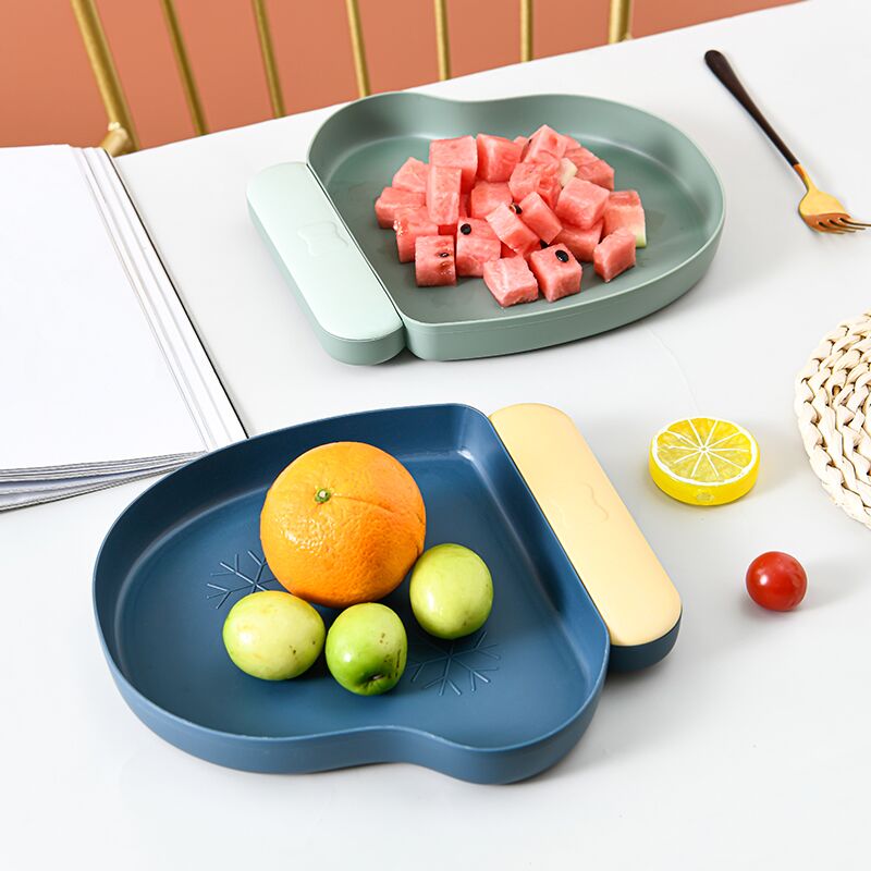 Creative glove-shaped fruit plate, European-style home living room dried fruit plate, sunflower seed snack candy fruit plate, plastic plate 22T36, glove-shaped plate Application Scenario
