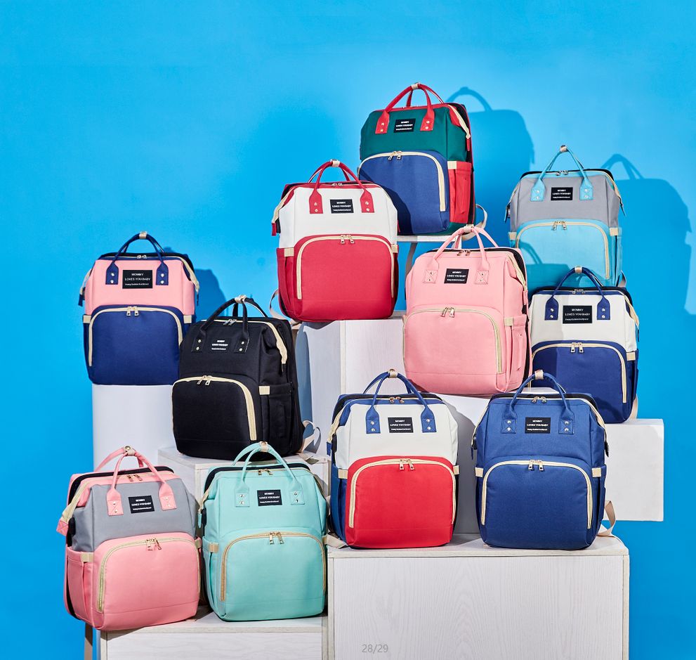 Multifunctional backpack mother bag mother bag outdoor crib backpack leisure backpack can be folded