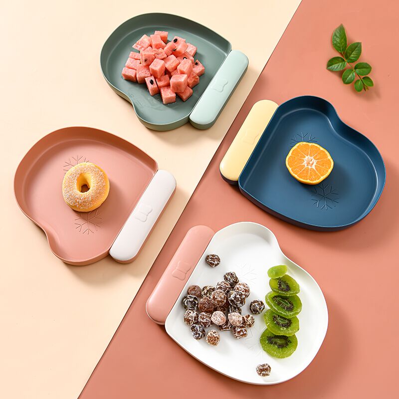 Creative glove-shaped fruit plate, European-style home living room dried fruit plate, sunflower seed snack candy fruit plate, plastic plate 22T36, glove-shaped plate Specification drawing