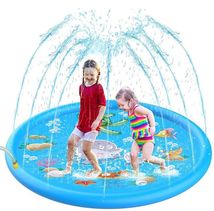 充气海豚喷水垫100cm170cm儿童户外喷水垫子环保洒水垫