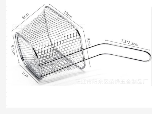 French fries basket, square fried potato basket, bread rack, fried chicken draining basket, pastry basket, mini fried potato basket, leaky spoon details Picture