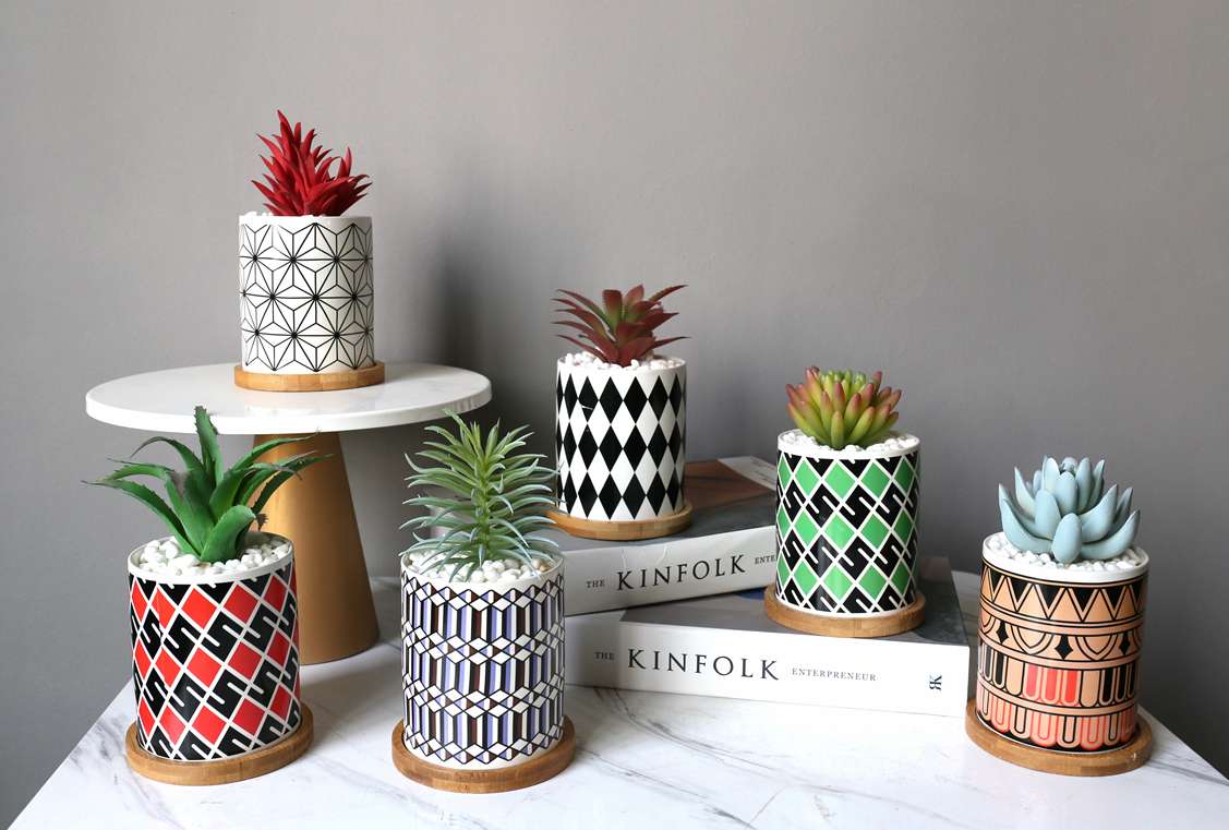 Hanlv simulation succulent plant potted plants, bonsai, home decoration ornaments, coffee tables, TV cabinets, dining table top decorations detail image 9