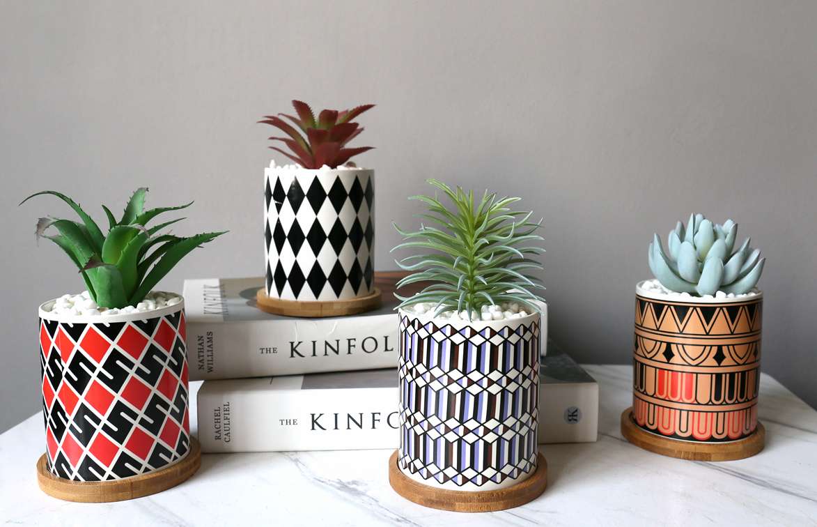 Wholesale of Hanlv artificial succulent plant potted bonsai sets detail image 7