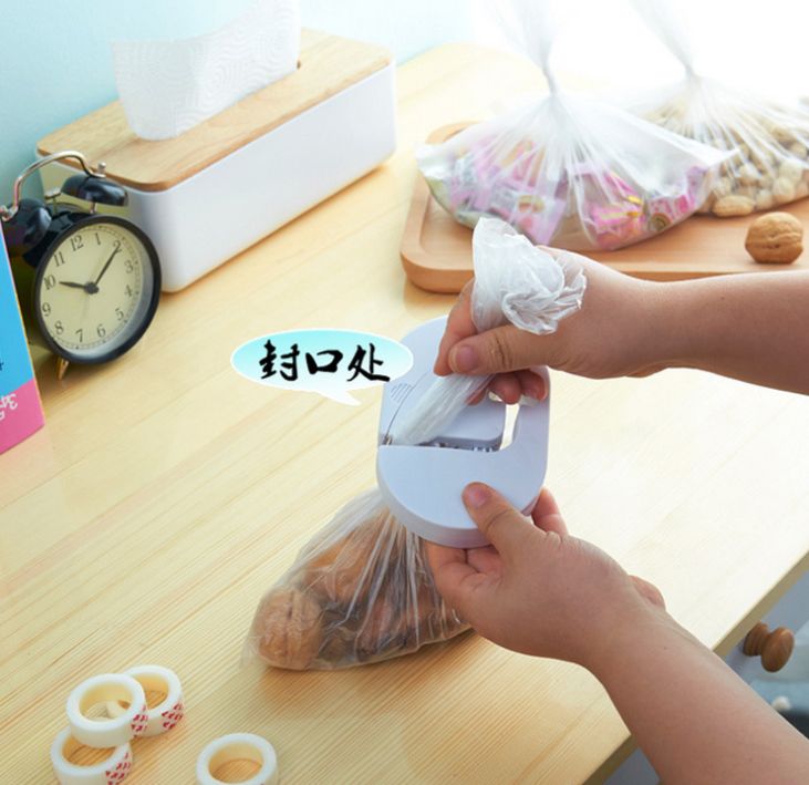 创意家用保鲜旅行便携迷你封口机零食塑料袋密封机手压热封塑封机