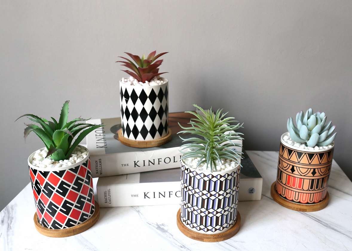 Hanlv simulation succulent plant potted plants, bonsai, home decoration ornaments, coffee tables, TV cabinets, dining table top decorations details Picture