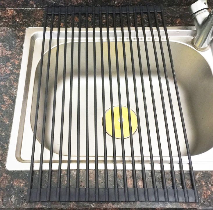 Hot silicone drain rack Kitchen drain rack Vegetable and fruit storage rack Kitchen gadgets
