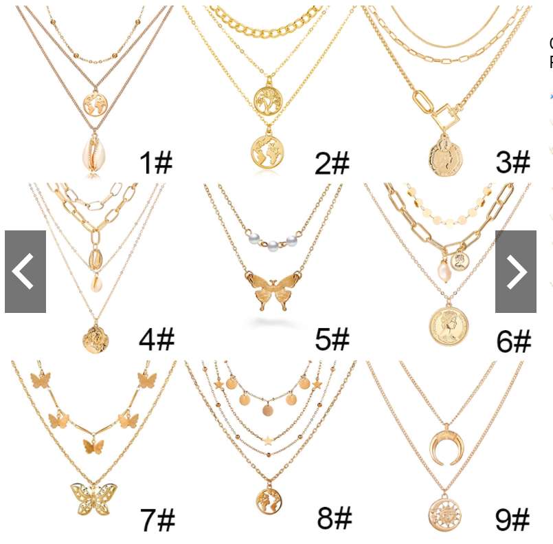 European and American style multi-layer series necklaces