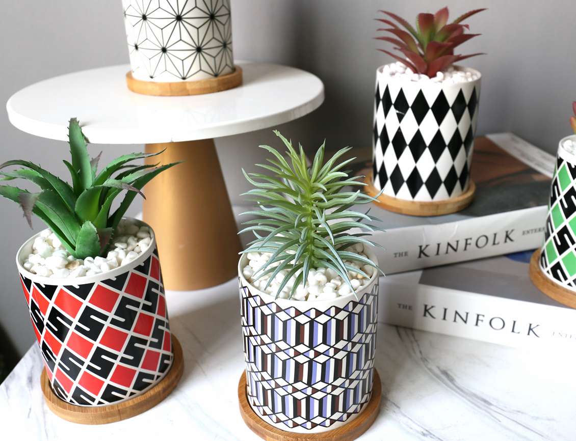 Wholesale of Hanlv artificial succulent plant potted bonsai sets detail image 8