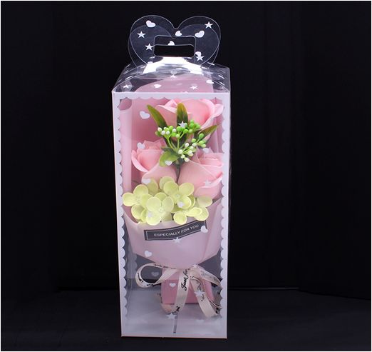 Wholesale Christmas and Valentine's Day gifts: soap, rose gift boxes, opening small gifts, snowflake PVC, 3 cold beauty big flowers with hydrangeas