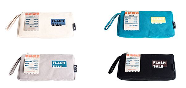 Supermarket double denim large capacity pen bag portable personalized student storage stationery bag