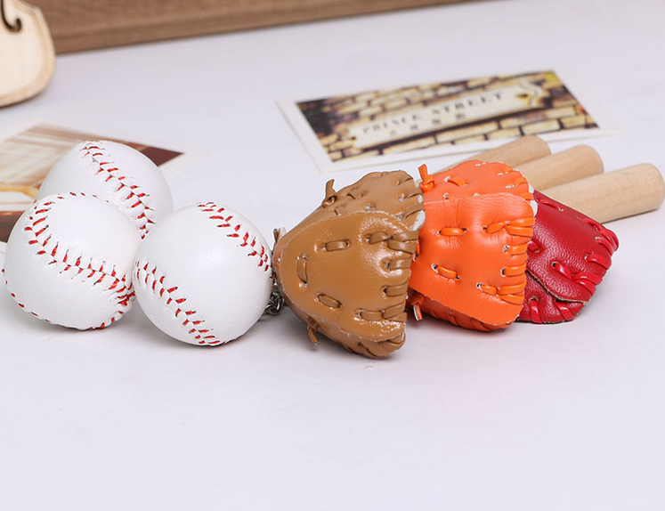 创意棒球钥匙扣包包挂件棒球三件套棒球钥匙链体育纪念品挂件厂详情图3
