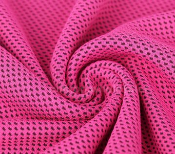 Polyester and brocade moisture-absorbing and cold-sensing fabric for sports, cold-sensing towels, cushions, and jerseys in various colors are available in stock detail image 1