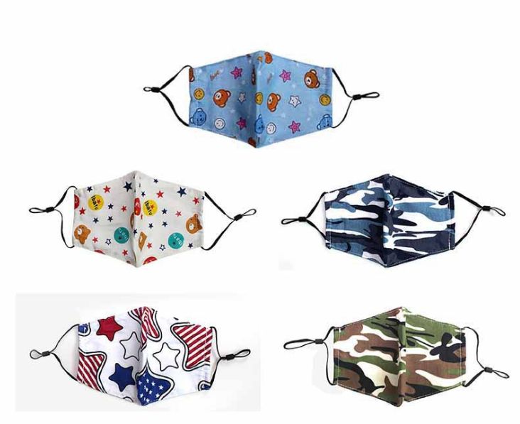 Cross-border special fashion new children's PM2.5 fashion cotton mask washable cotton mask full figure