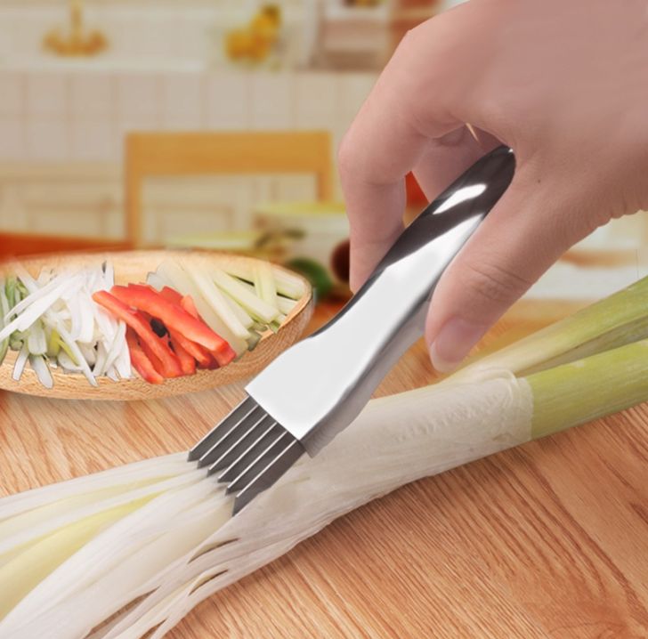 Stainless steel scallion shredder ultra fine household kitchen knife scallion planing celery multi-functional vegetable cutter