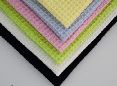 75D Waffle Polyester mesh fabric is available in stock for summer short sleeve T-shirt knitted fabric