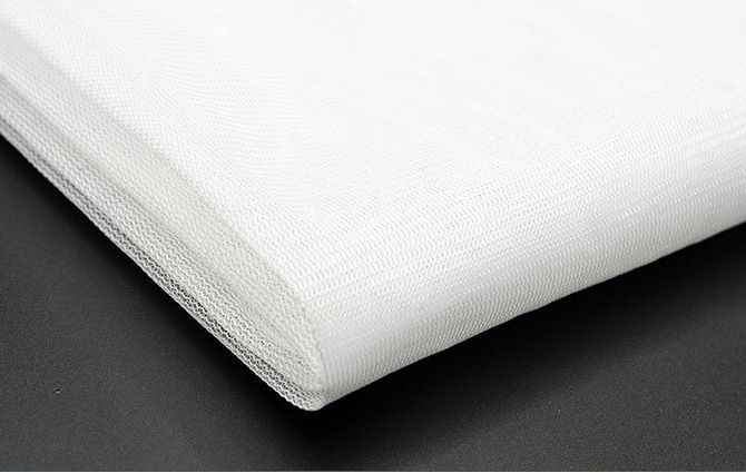 Cryptographic warp knitted vertical interlining mesh fabric polyester curved flat fabric edging fabric for home textiles