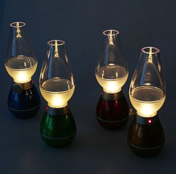 Blow control lamp, retro kerosene lamp, small night lamp charging small table lamp