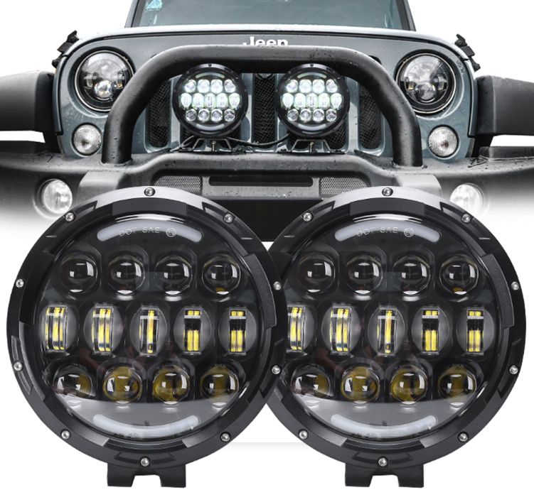 Auto parts 105W 7-inch Led working light Circle Auto 12V 24V off-road light 4x4 truck trailer front bumper modified light thumbnail