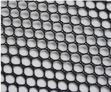 多彩有光渔网布 优质涤纶六角网眼面料详情图6