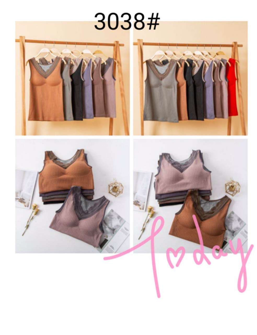 凯丽华新款秋冬爆款女士保暖内衣无缝加绒背心3038详情图2