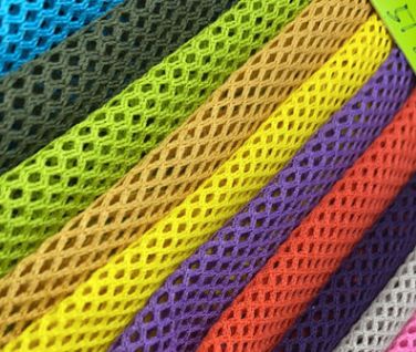 全涤低弹经编网眼布 2X2网眼布 运动服校服里料 网布面料现货产品图