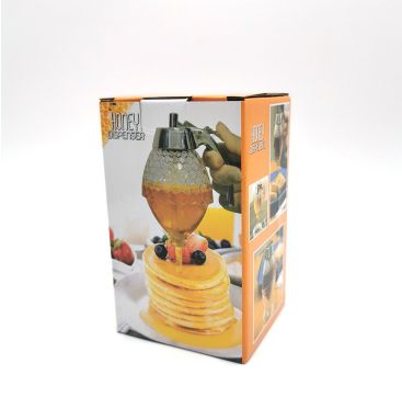 Honey easy squeeze type funnel type crystal drill bee jar Squeeze paste bottle hand pressed honey jar