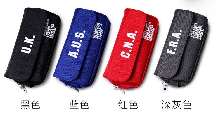 Pencil case Multi-functional pencil case for primary school students Large capacity middle school students boys canvas pencil case school supplies 2