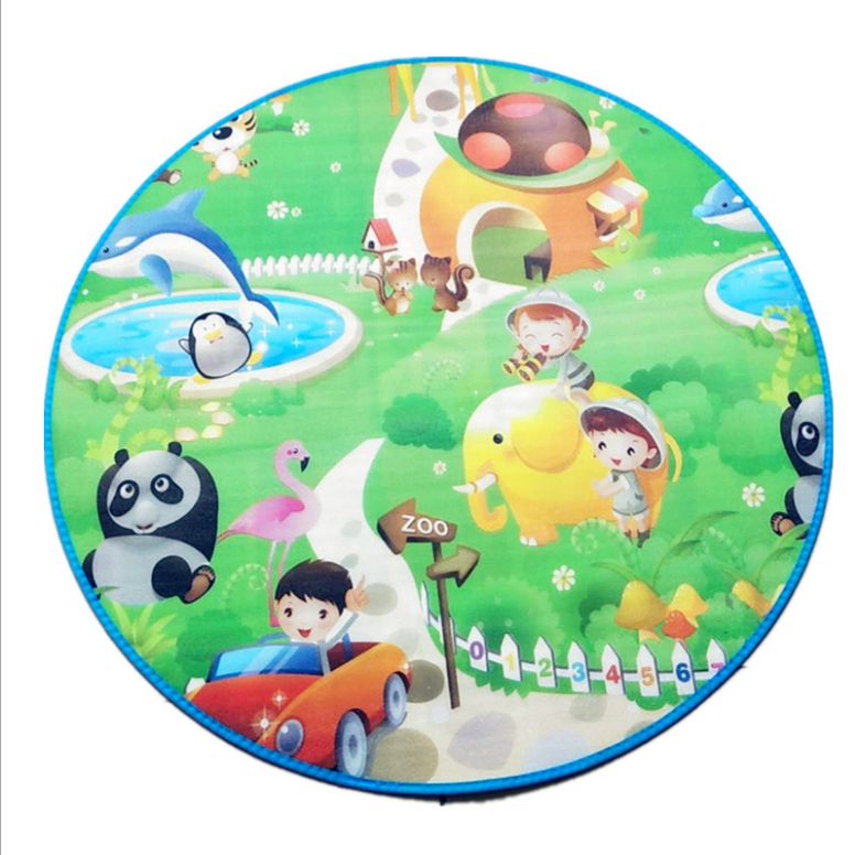 Children's tent Play House Circular floor mat Baby Ocean Pool cartoon mat Double-sided children's climbing mat