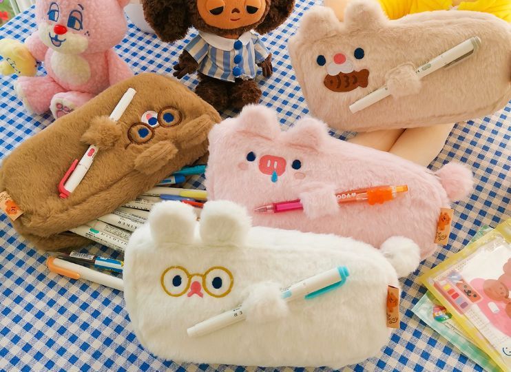 Creative Rabbit pencil Bag For junior high school students stationery collection bag thumbnail