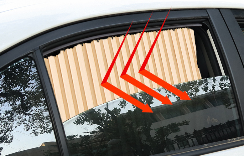 汽车窗帘遮阳帘 磁铁车窗帘轨道式遮光防晒侧窗磁吸式 遮阳挡详情图18