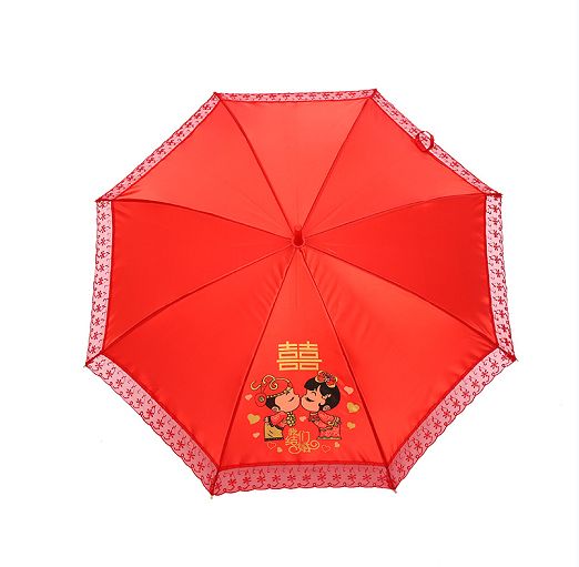 New wedding umbrella, Chinese-style wedding celebration umbrella, bright red wedding gift umbrella, wedding supplies details Picture