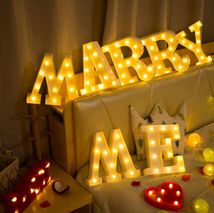 热销26个英文字母灯LED符号造型灯婚庆小夜灯生日求婚灯