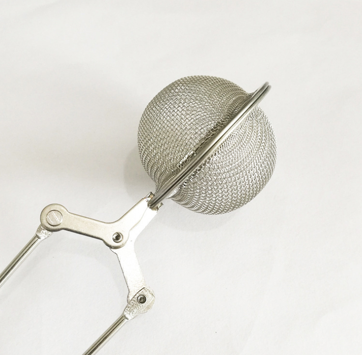 Stainless steel chain handle tea filter, tea strainer, tea strainer, tea ball handle, seasoning ball detail image 3