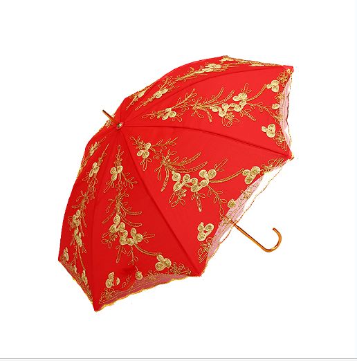 New wedding umbrella, Chinese-style wedding celebration umbrella, wedding bright red dowry umbrella, wedding supplies