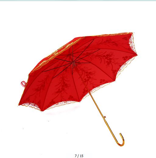 New wedding umbrella, Chinese-style wedding celebration umbrella, wedding bright red dowry umbrella, wedding supplies Item Picture