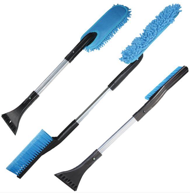 三合一可拆卸雪铲 73~95cm 600g 车用除冰铲雪清洁 蜡拖 长柄带刷
