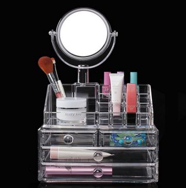 Makeup rack ps Lipstick rack Display rack Clear Storage box Plastic box Cosmetics box Storage box Household items